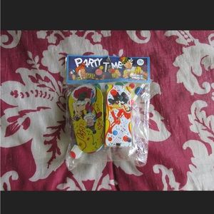 Vintage Party Time US Metal Toy MFG Co Noisemakers In Original Packaging